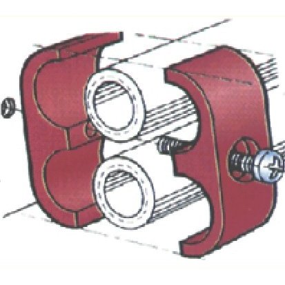 Double Place T-Clamp - 1/4 - 1/4