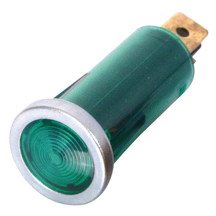 12mm Warning Light - Green Lens