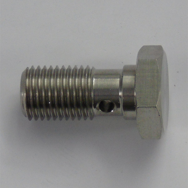 Stainless 20mm Single Take Off Banjo Bolt - 3/8 x 24 UNF