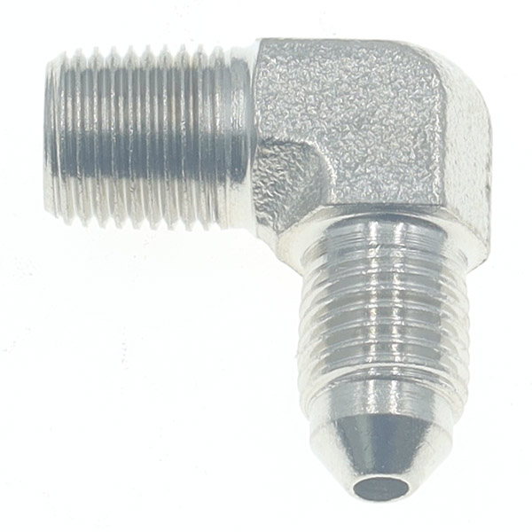 Hose Fitting 1/8 NPT to 3/8 x 24 - 90 Male/Male Fitting