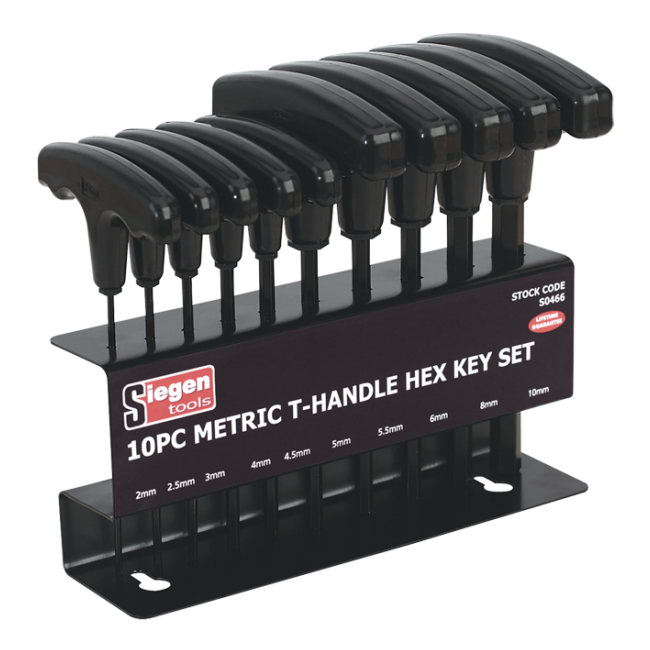 Hex Key Set 10pc T-Handle - Metric