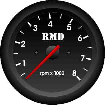 RMD Tacho Gauge 0>8000RPM - 80mm Diameter - Electronic