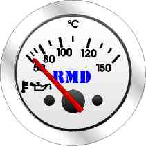 RMD Oil Temp Gauge 50>150 C - 50mm Diameter - Electronic