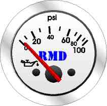 RMD Oil Pressure Gauge 0>100PSi - 50mm Diameter - Electronic