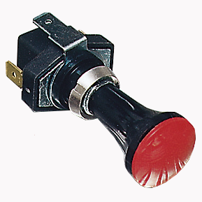 Illuminated Red Lens Push Pull Switch