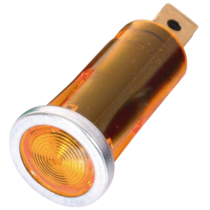 12mm Warning Light - Amber Lens