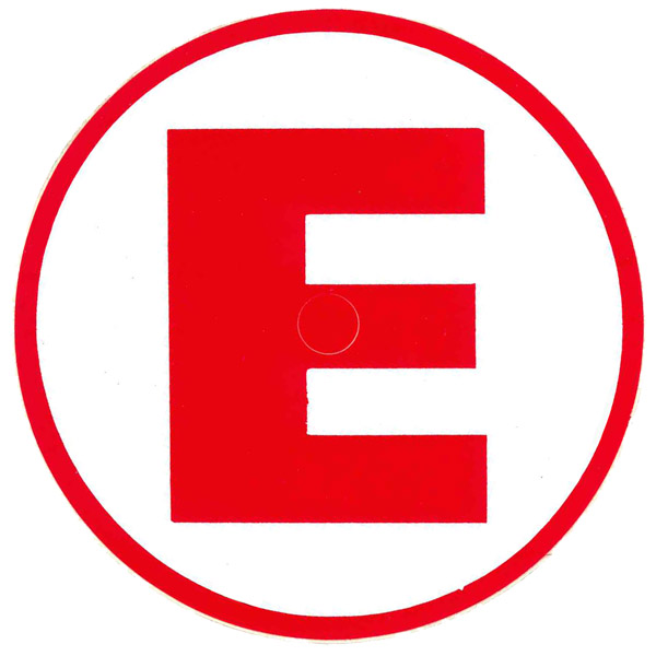 Fire Extinguisher E Sticker
