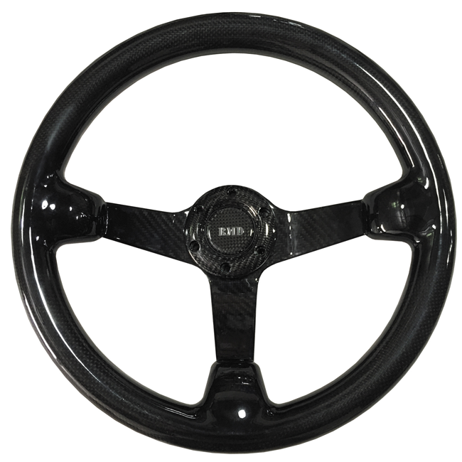 Rally 350mm Natural Carbon Wheel - Dished